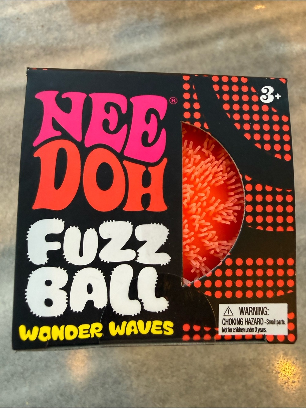 Nee Doh Fuzz Ball Wonder Waves - Bright Orange Kids Toy